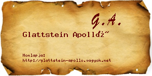 Glattstein Apolló névjegykártya